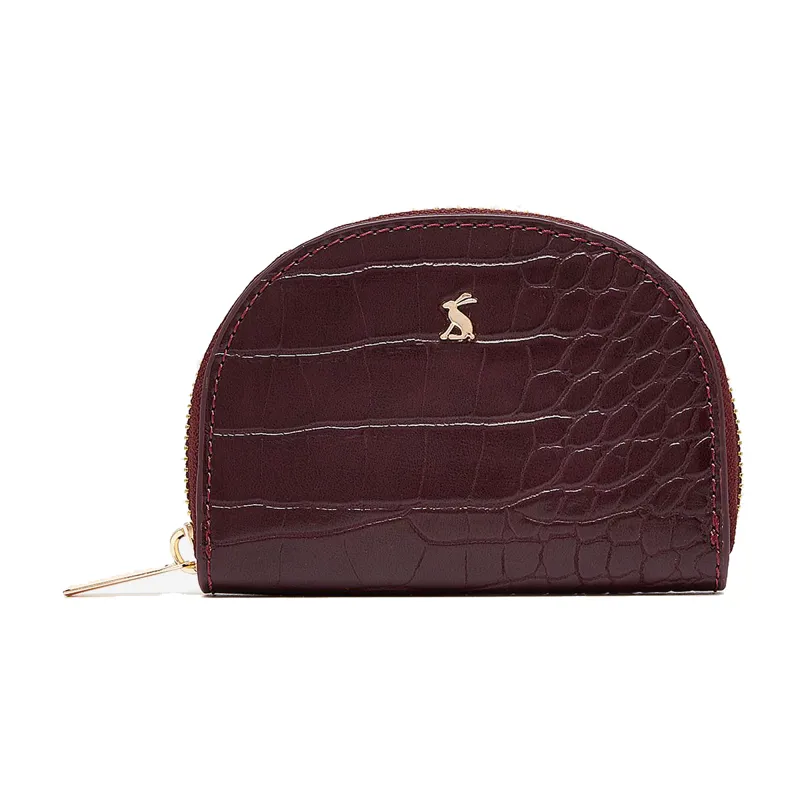 Joules Harwell Half Moon Coin Purse - Oxblood